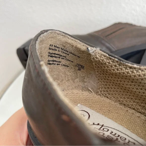 LOWER EAST SIDE Vintage Y2K Brown Faux Leather Chunky Platform Heeled Ankle Boot - Picture 14 of 14